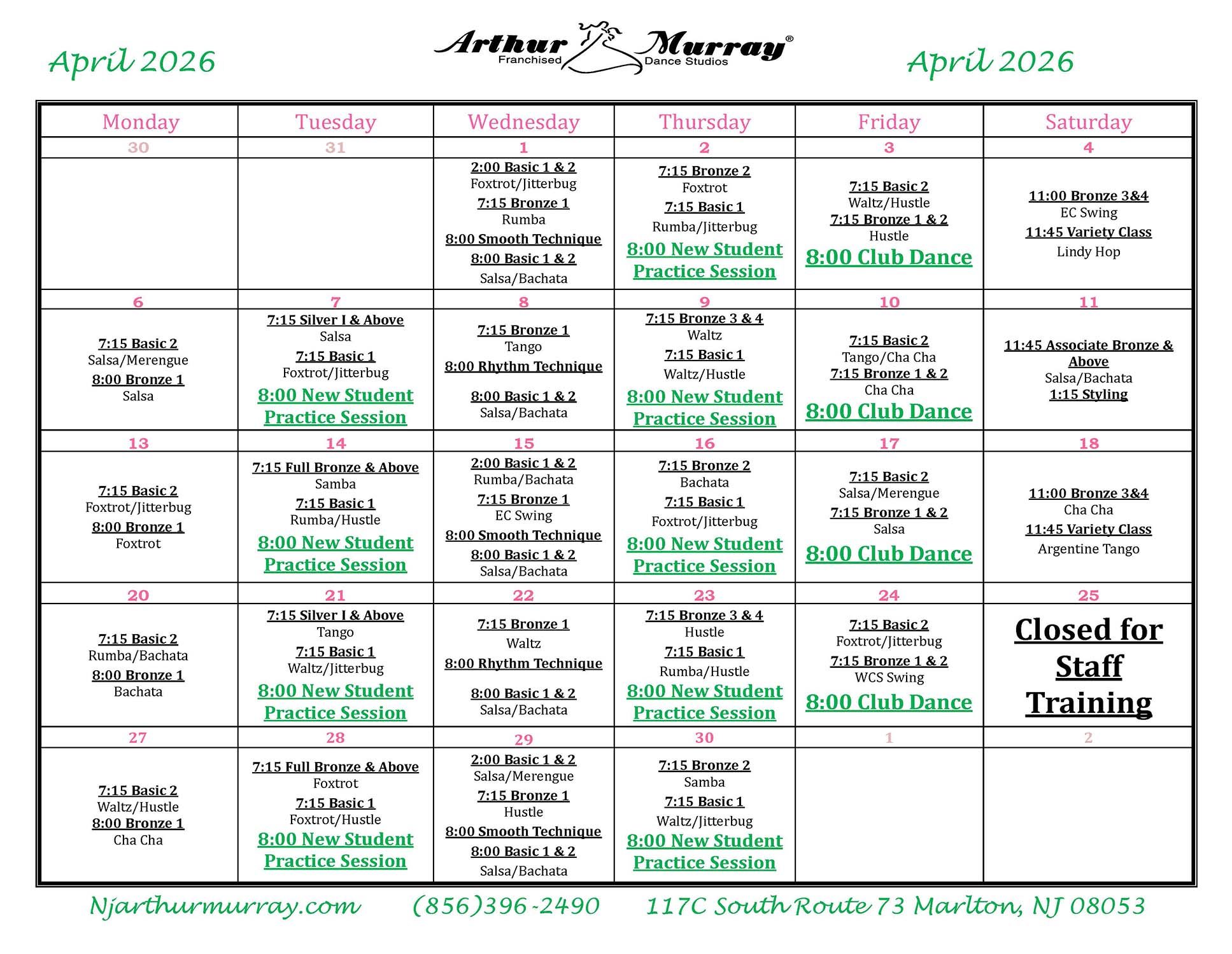 April Calendar 2026