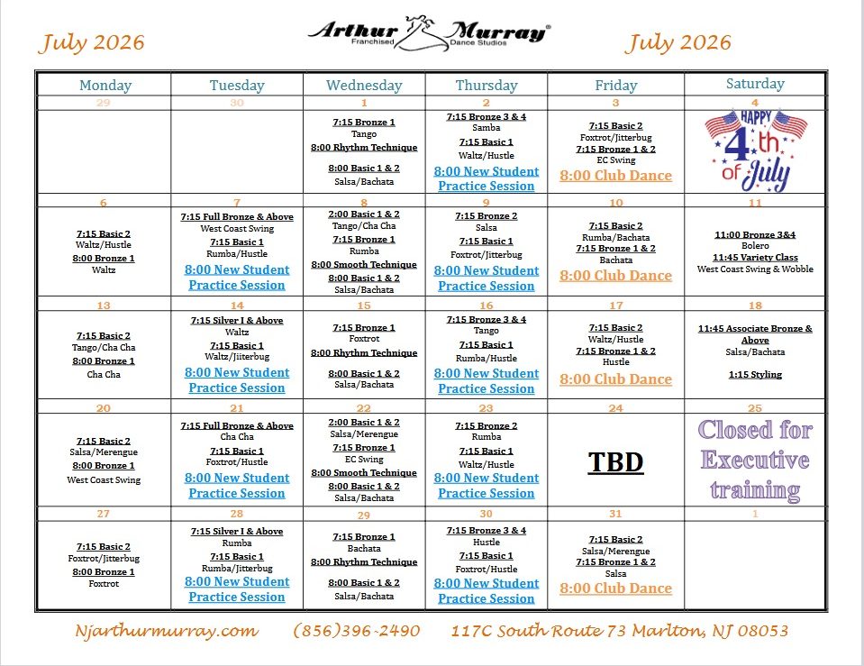 July Calendar 2026